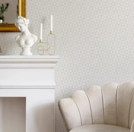 Beige Embossed Wallpaper – Glittering Neutral (24105-1)